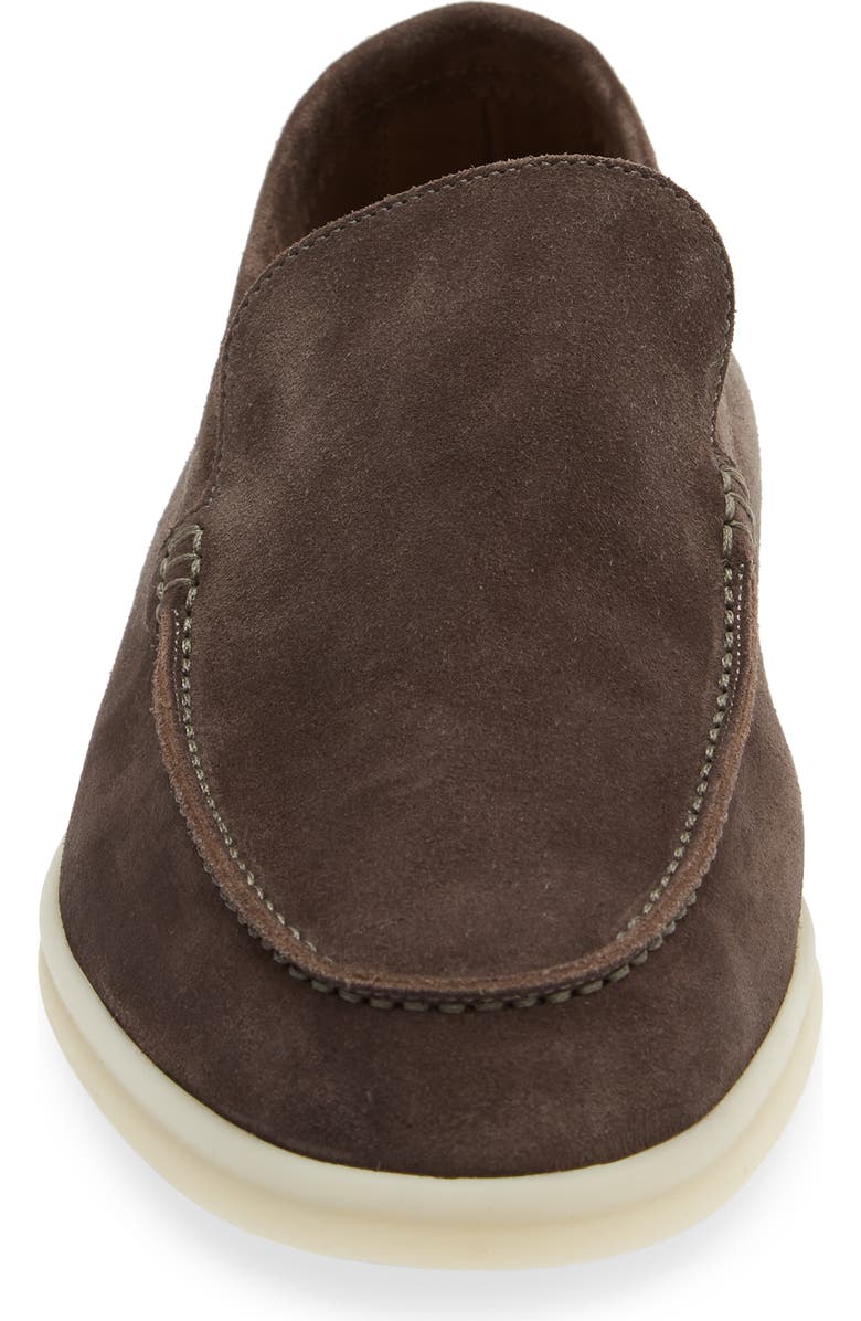 Loro Piana Summer Walk Suede Moc Toe Loafer, Alternate, color,