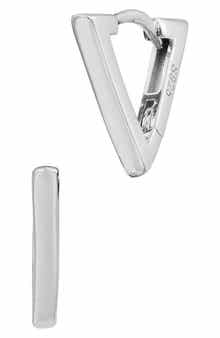 SAVVY CIE JEWELS Triangle Huggie Hoop Earrings