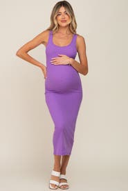 PinkBlush Ribbed Basic Maxi Dress