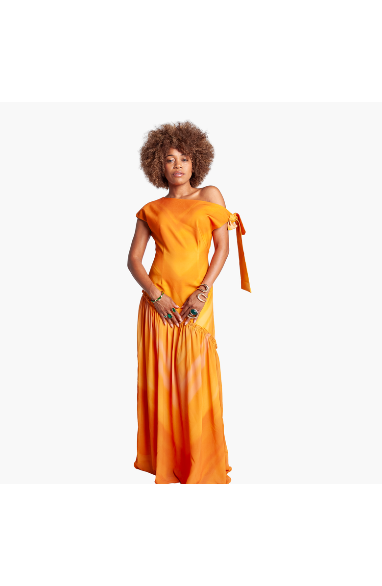 RICHANTEE Asymmetric Maxi Dress, Main, color, Orange