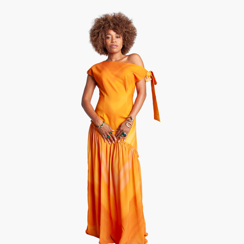 Asymmetric Maxi Dress