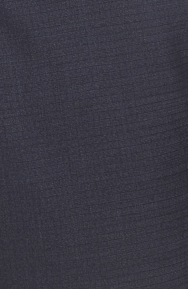 BOSS Leenon Classic Fit Plaid Stretch Wool Trousers, Alternate, color, Navy