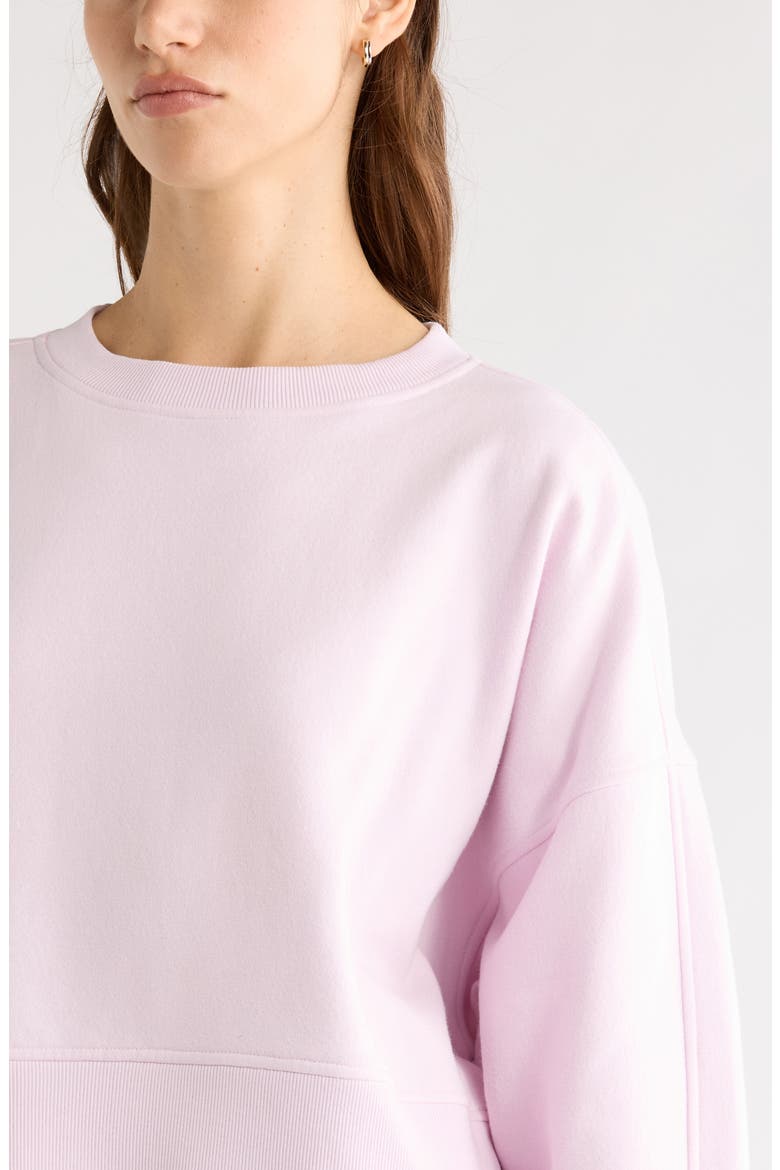 Cloud Fleece Relaxed Sweatshirt, Alternate, color, PINK SNOW