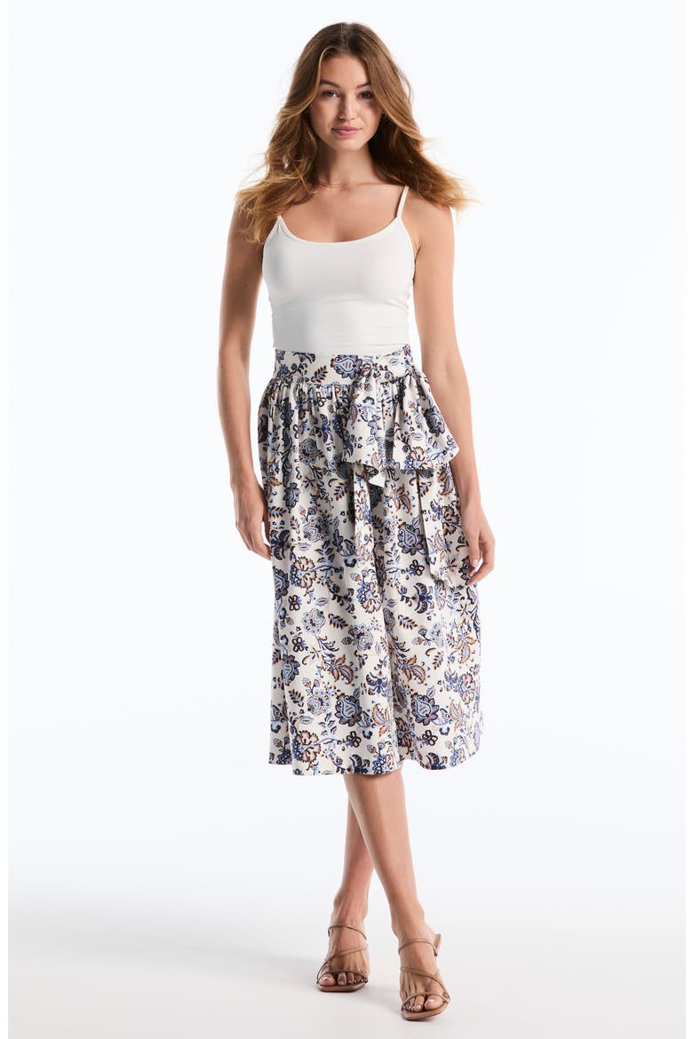 Bow Tie Midi Skirt, Alternate, color, STAR WHITE