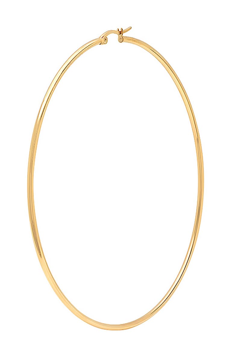 HMY JEWELRY Polished Hoop Earrings, Main, color, Yellow
