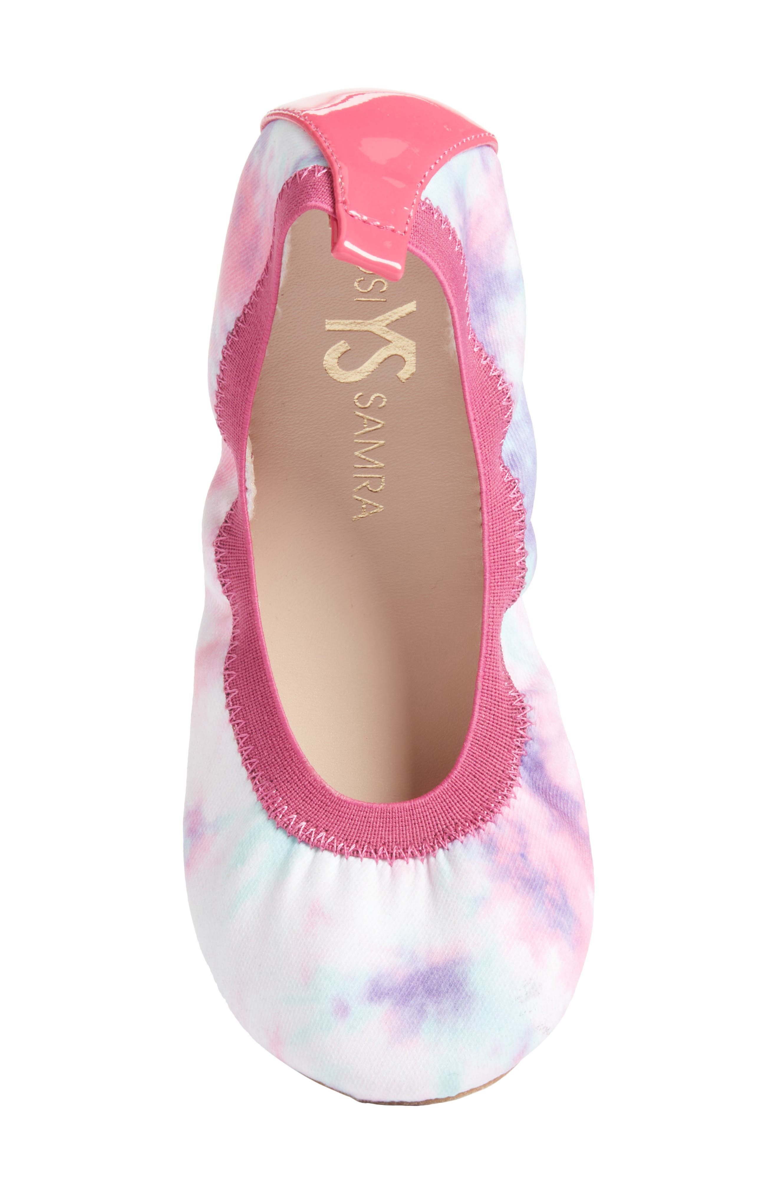 Yosi Samra Kids' Miss Samara Tie Dye Ballet Flat, Alternate, color, Pink Multi