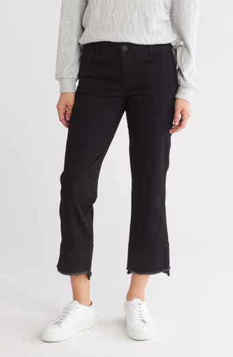 Democracy Fray Hem Crop Kick Flare Jeans