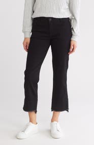 Democracy Fray Hem Crop Kick Flare Jeans