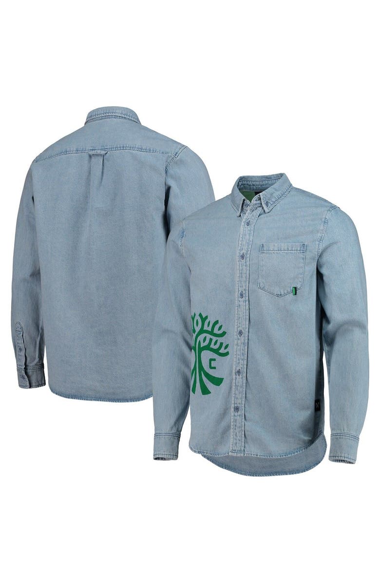THE WILD COLLECTIVE Men's The Wild Collective Blue Austin FC Denim Button-Down Long Sleeve Shirt, Main, color, Blue