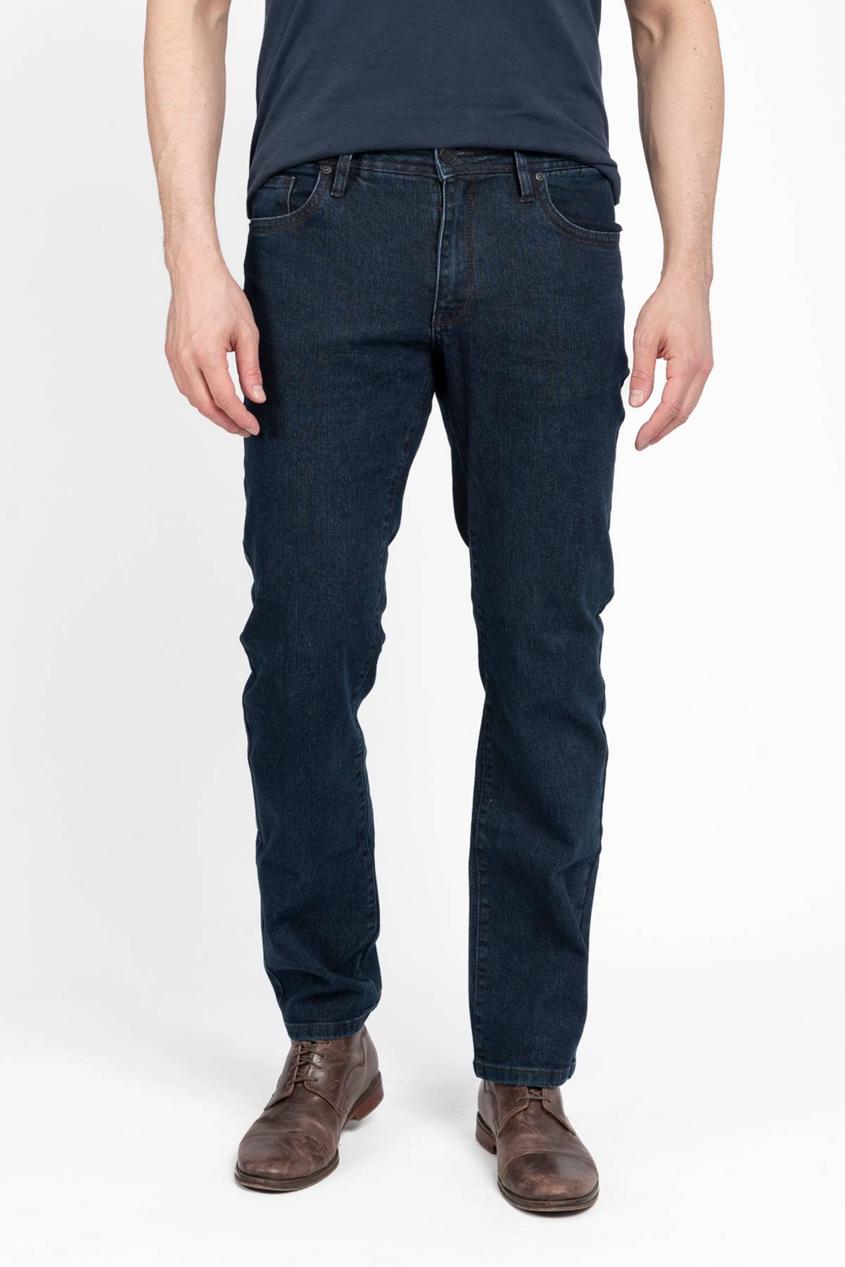 Jack Of Spades Jack Fit Five Pocket Jeans in Dark Indigo 