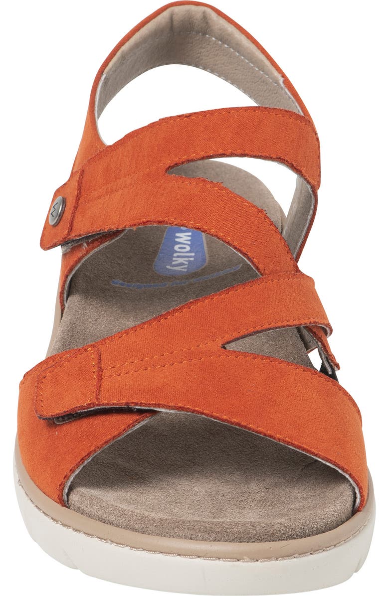 Wolky Ikaria Slingback Platform Wedge Sandal, Alternate, color, Brick