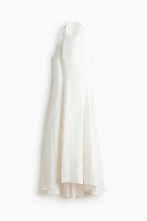 Flared halterneck dress