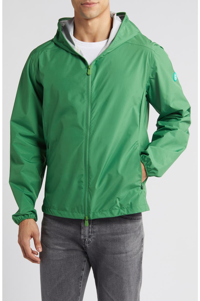 Zayn Hooded Rain Jacket, Alternate, color, RAINFOREST GREEN