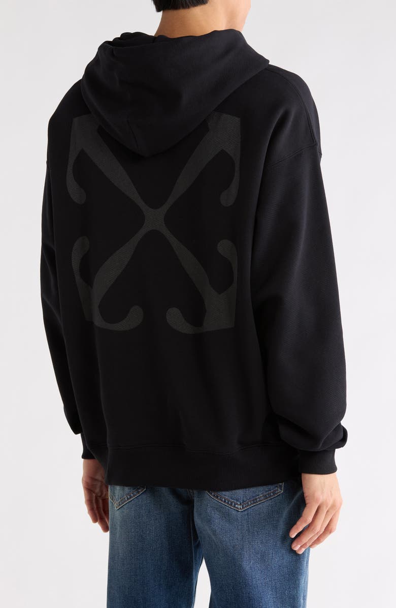Off-White Arrow Skate Graphic Hoodie, Alternate, color, Black-Black