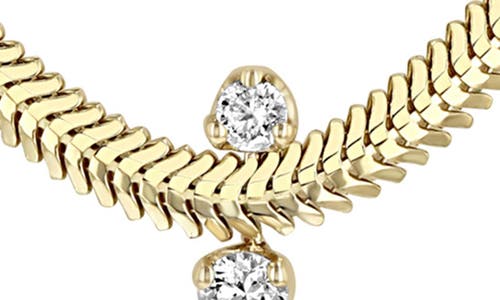 Zoë Chicco Diamond Snake Chain Necklace In Gold