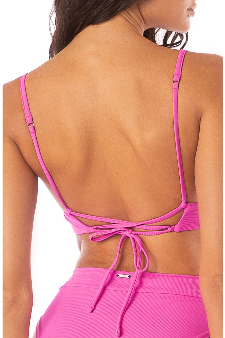 Parade Reversible Triangle Bikini Top, Alternate, color, PINK