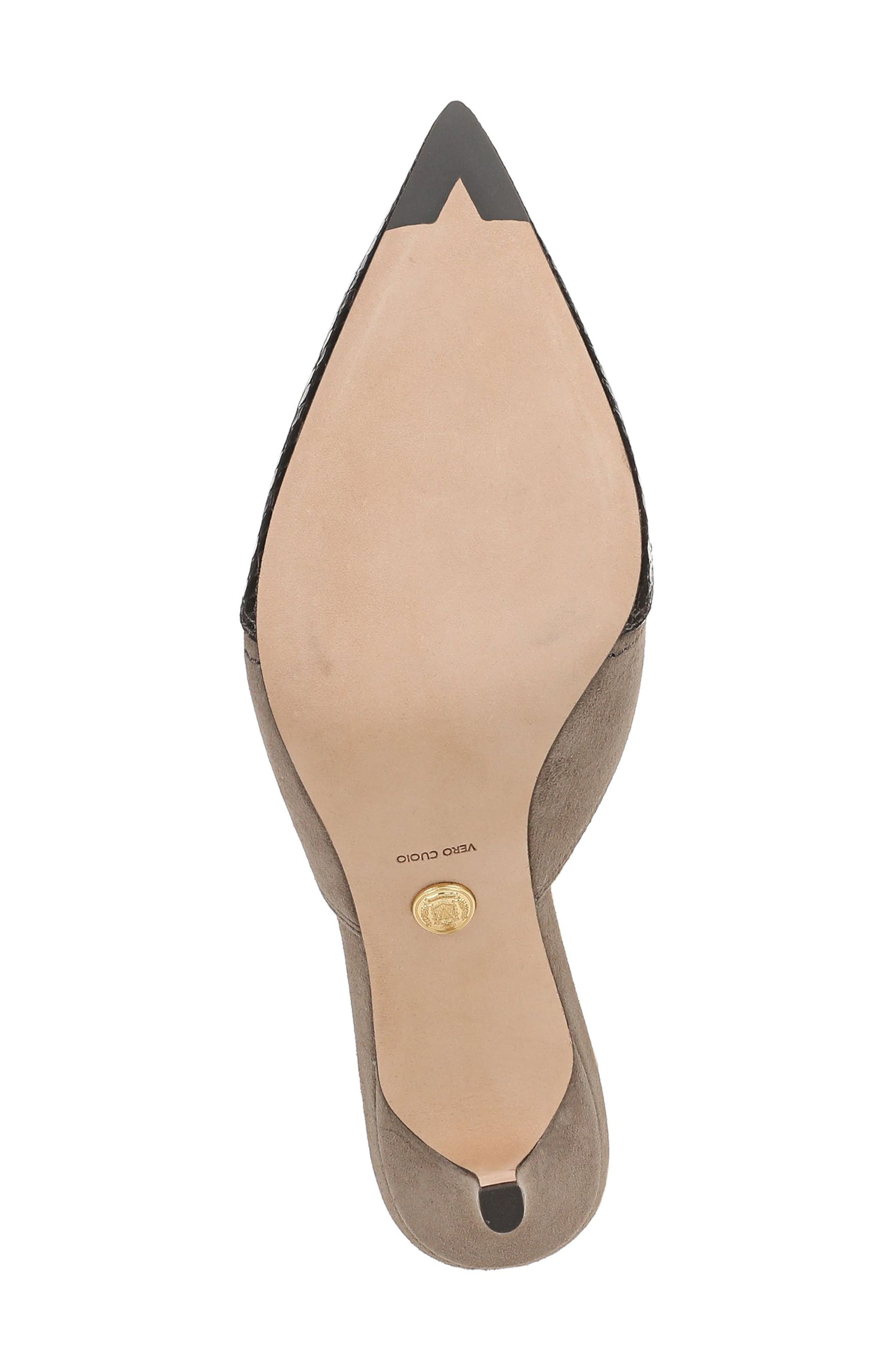 Lisa Pointed Toe Heeled Mule, Alternate, color, BARK/ ESPRESSO