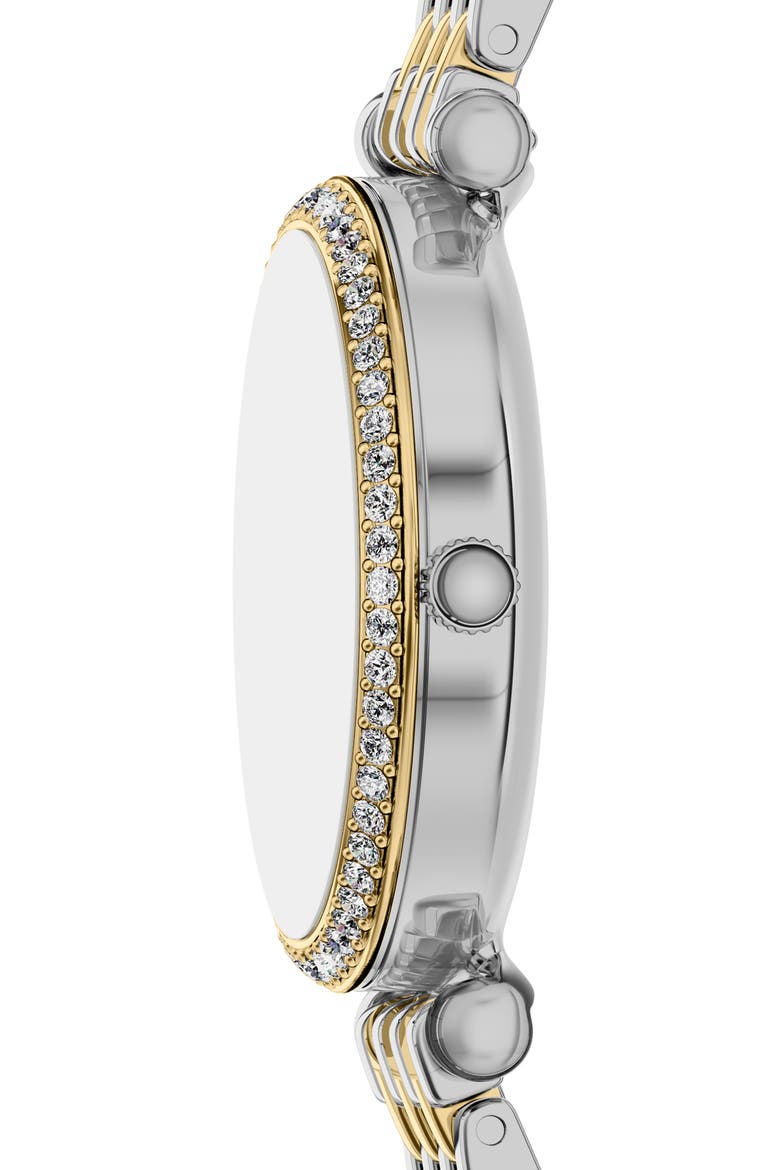 Carlie Mini Two-Tone Bracelet Watch, 28mm, Alternate, color, TWO TONE BLUE