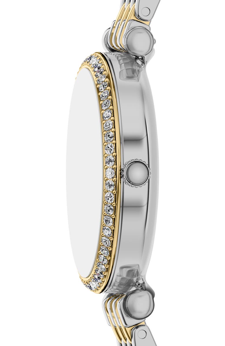 Fossil Carlie Two-Tone Bracelet Watch, 28mm, Alternate, color, Two Tone Green