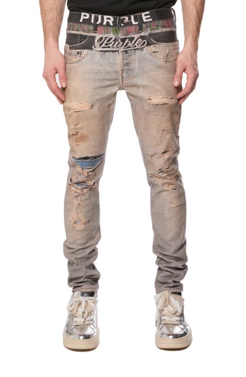 Skinny Trompe l'Oeil Boxer Jeans