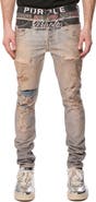 PURPLE BRAND Skinny Trompe l'Oeil Boxer Jeans