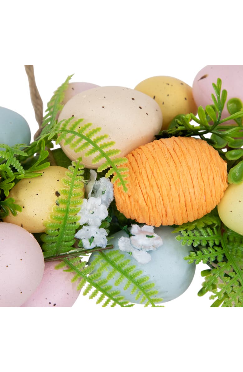 Northlight Roses and Easter Eggs Small Artificial Spring Wreath - 15", Alternate, color, 