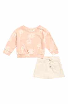 Jessica Simpson Terry Sweater & Skort Set