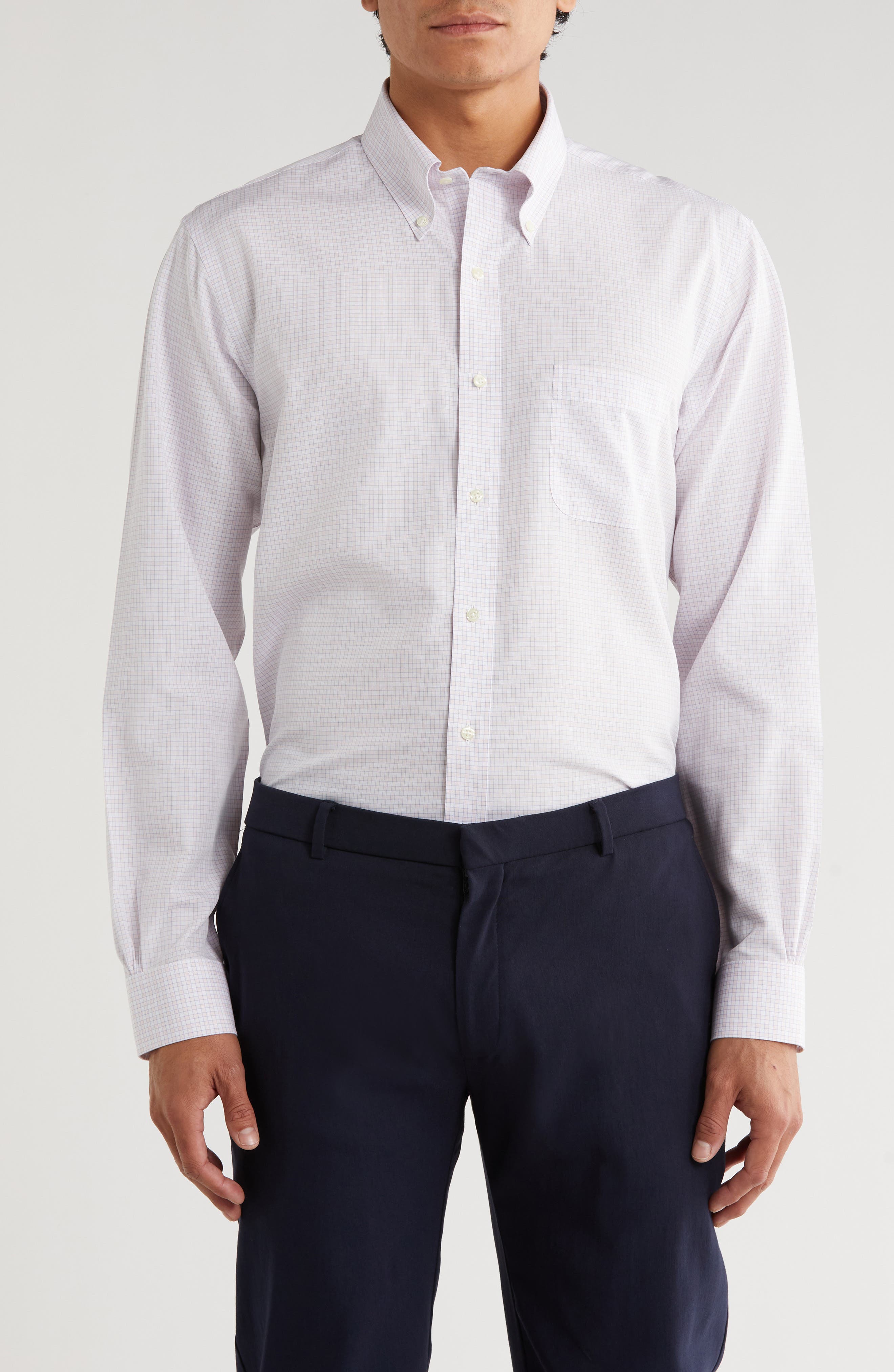 Brooks Brothers Regular Fit Check Non-Iron Cotton Button-Down Shirt