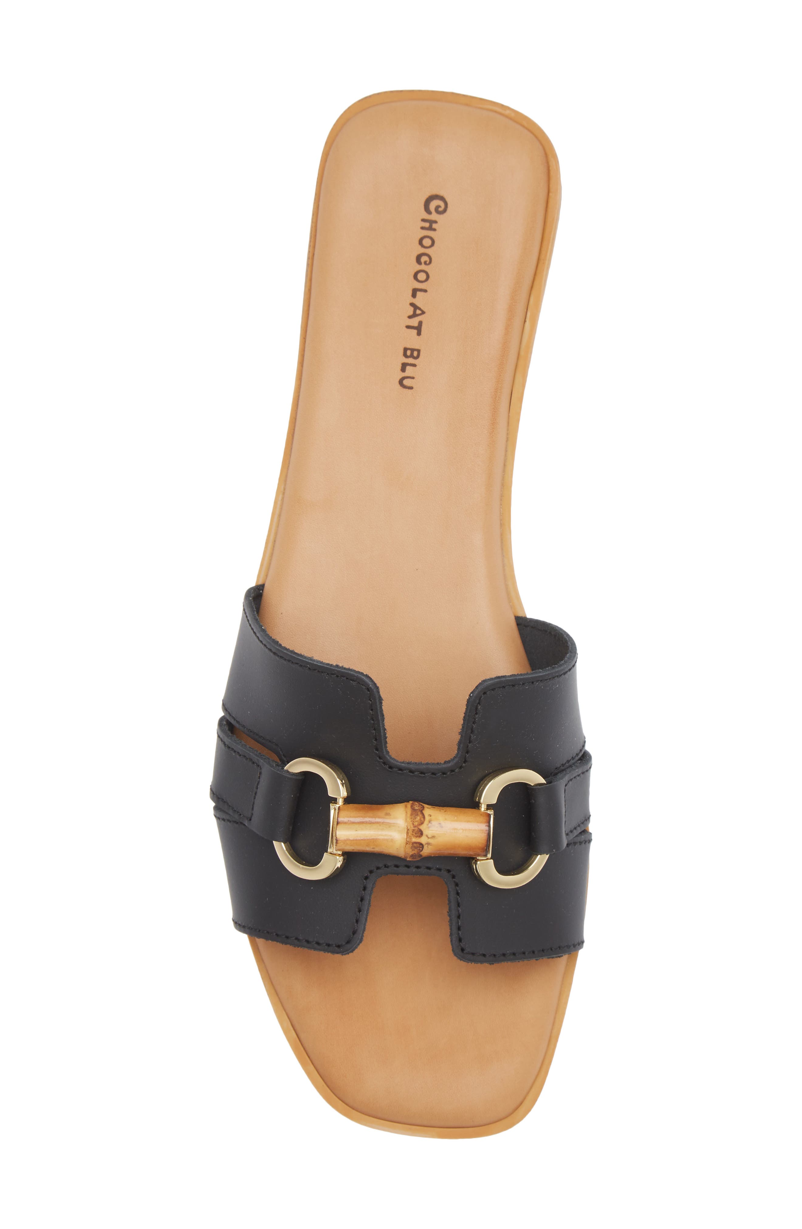 Chocolat Blu Baz Slide Sandal, Alternate, color, Black Leather