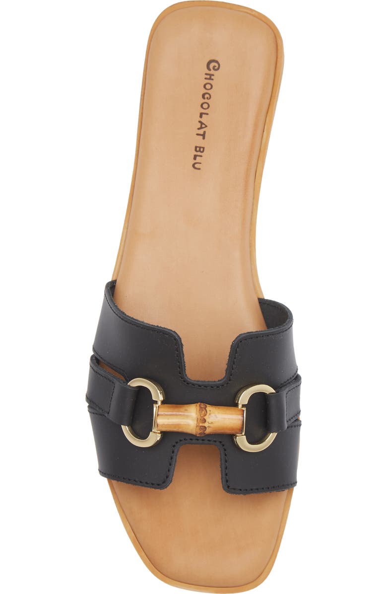 Chocolat Blu Baz Slide Sandal, Alternate, color, Black Leather