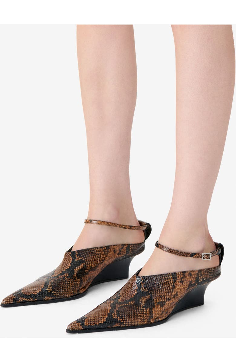 IRO Python Fauve Mule, Alternate, color, Black / Cognac