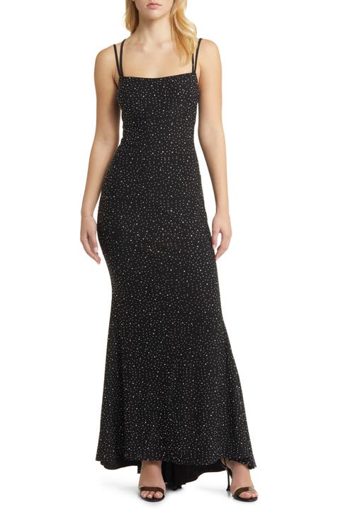 Rhinestone Strappy Gown