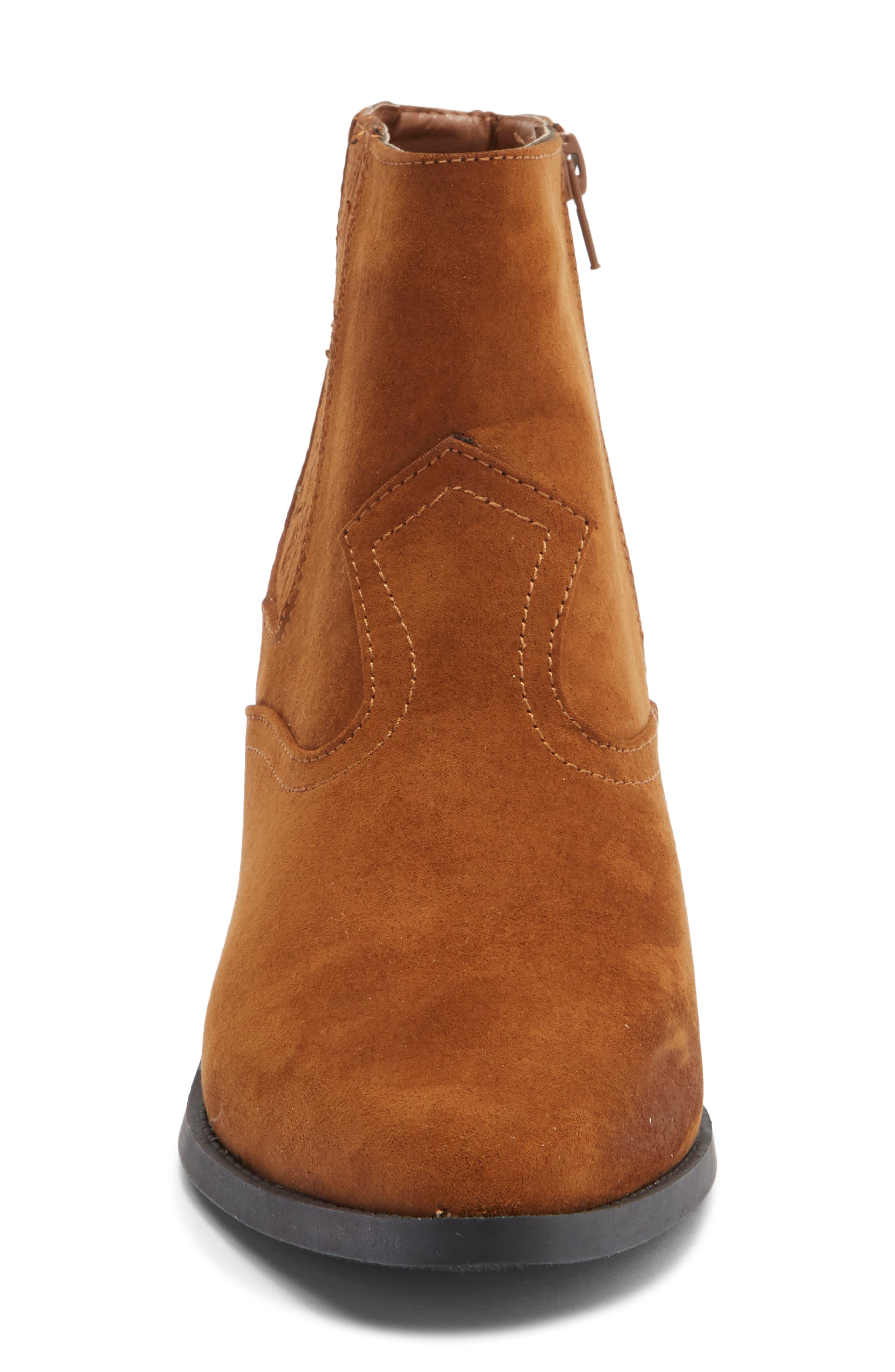 Reaction Kenneth Cole Elenor Block Heel Bootie, Alternate, color, Cognac