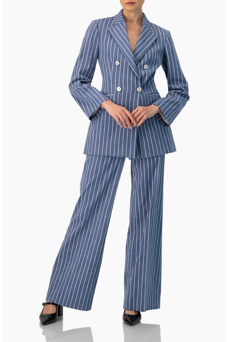 Striped Wide-Leg Pants, Alternate, color, Blue
