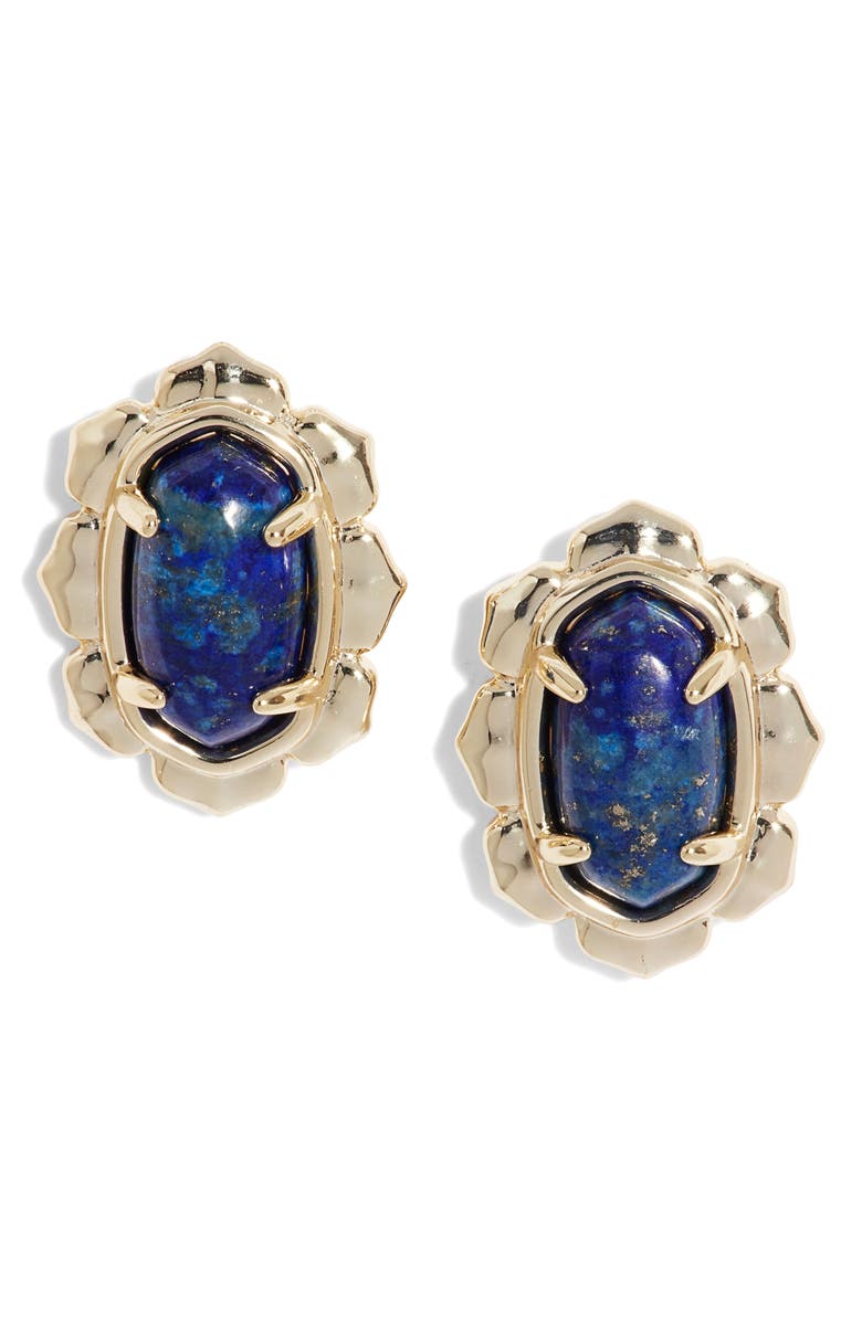Kendra Scott Piper Stud Earrings, Main, color, Blue Lapis