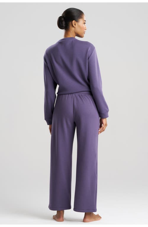 Natori Edit Nova Brushed Knit Everywhere Straight Leg Pant In Blue
