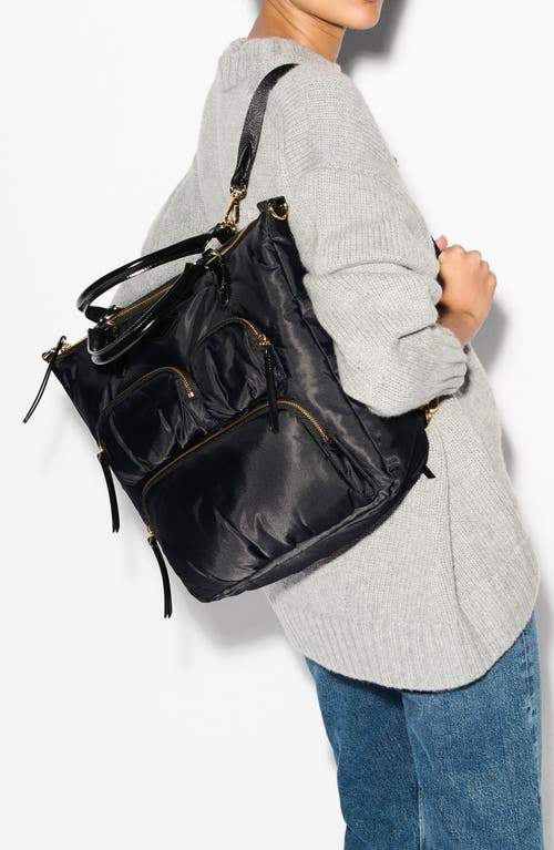 Mz Wallace Chelsea Convertible Nylon Backpack In Black
