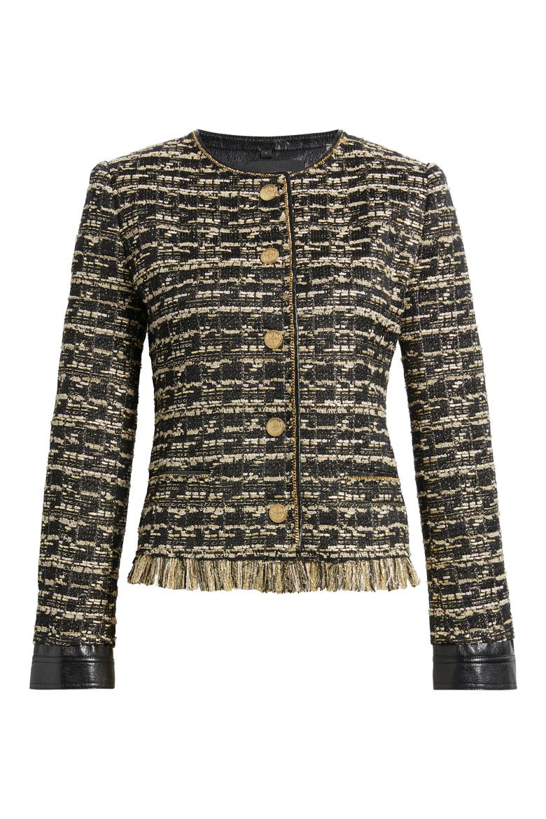 Jordan Tweed Jacket, Main, color, BLACK MULTI