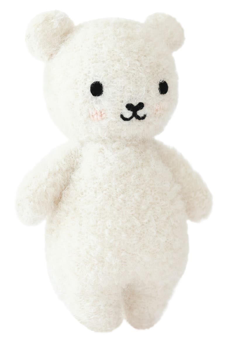 Bouclé Bear Stuffed Animal, Main, color, IVORY