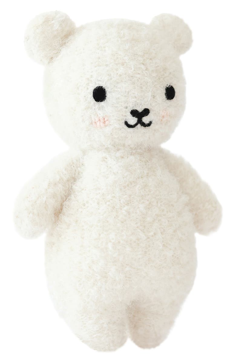cuddle+kind Bouclé Bear Stuffed Animal, Main, color, Ivory
