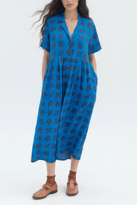 Sabine Button Front Collared Midi Dress - image 5