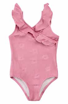 Hibiscus Ruffle One-Piece Swimsuit