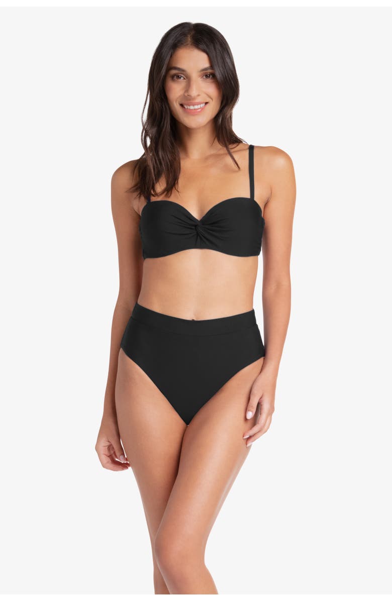 HELEN JON Twist Underwire Bra, Alternate, color, Black