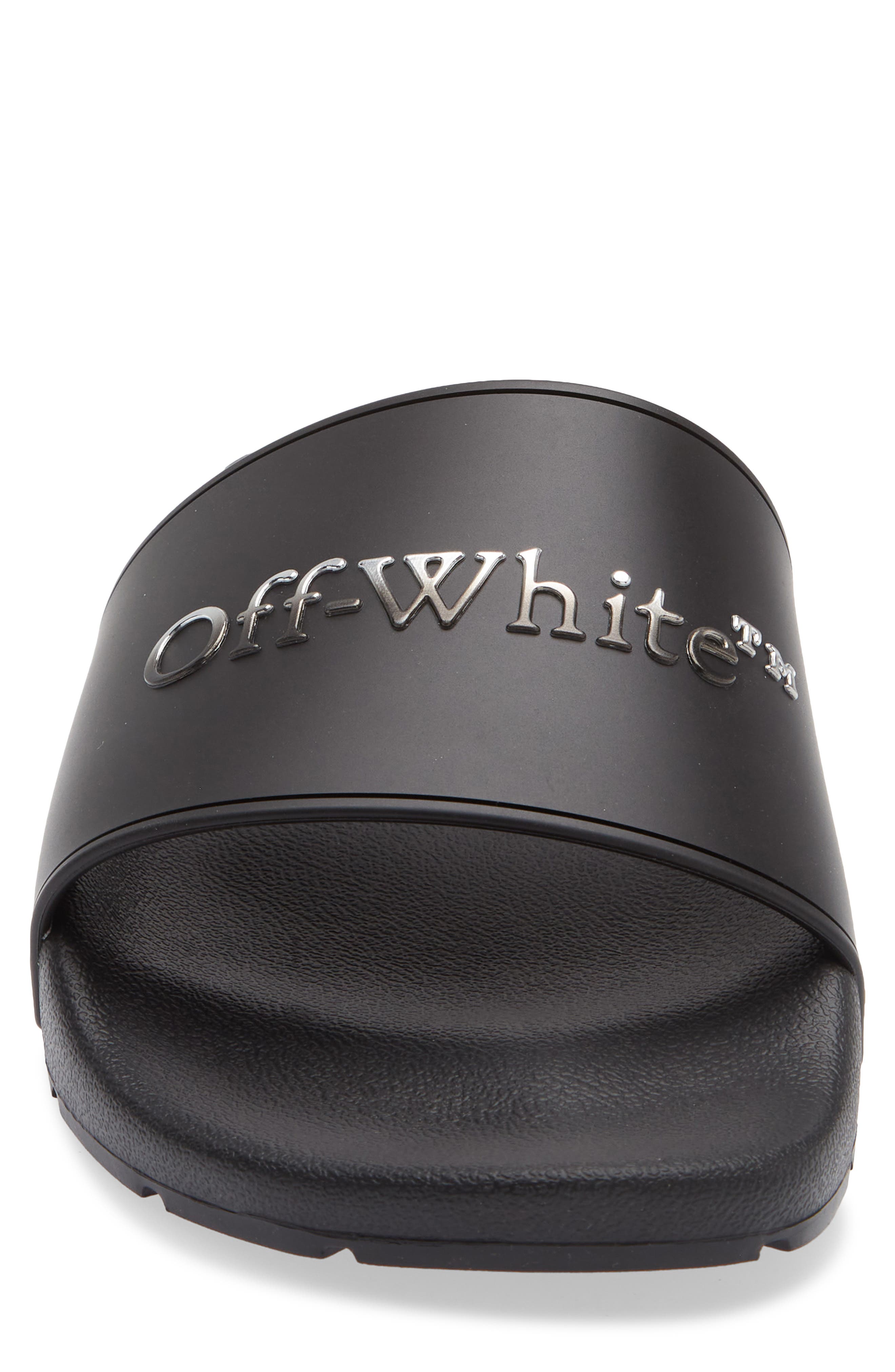 Off-White Bookish Gradient Slide Sandal, Alternate, color, Black - Silver