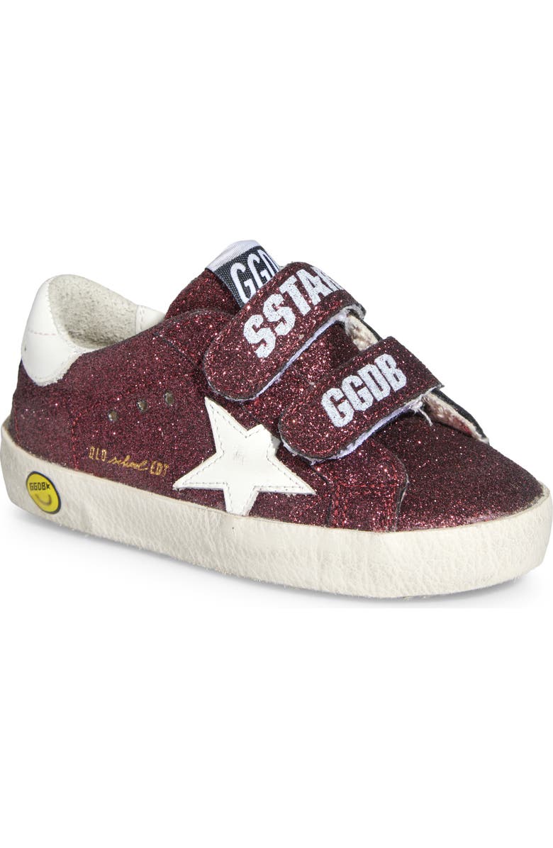 Golden Goose Kids' Old School Glitter Sneaker, Main, color, Bordeaux/ White