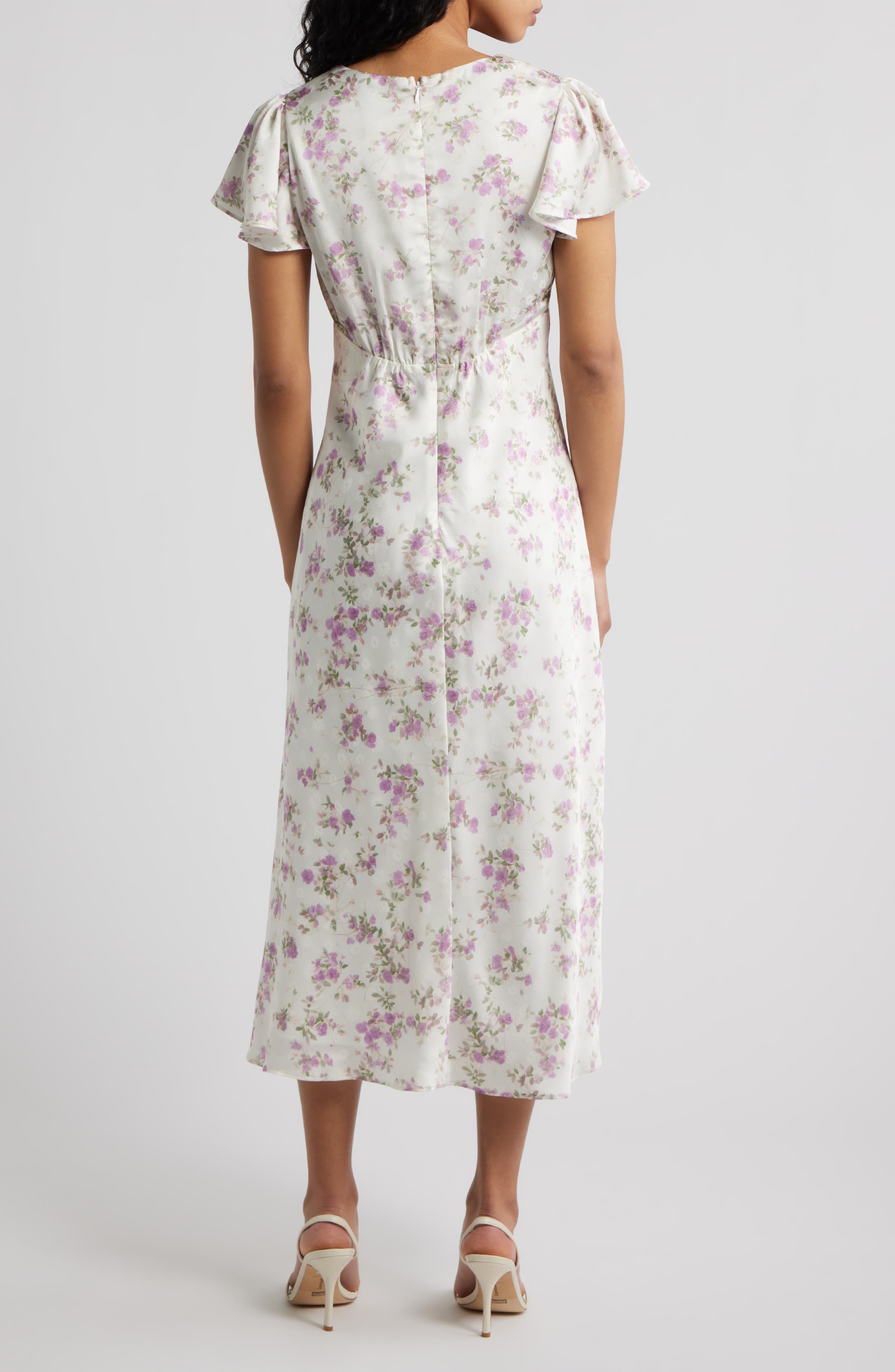 Fernanda Floral Flutter Sleeve Maxi Dress - image 2
