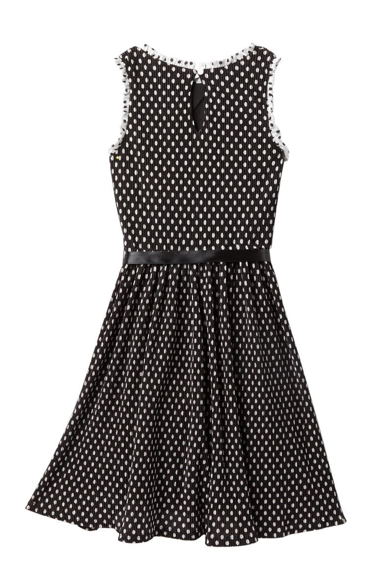 Ava & Yelly Pleisse Dot Shift Dress, Alternate, color, Black/White