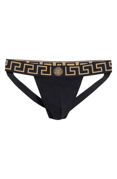 Greca Band Stretch Cotton Jockstrap