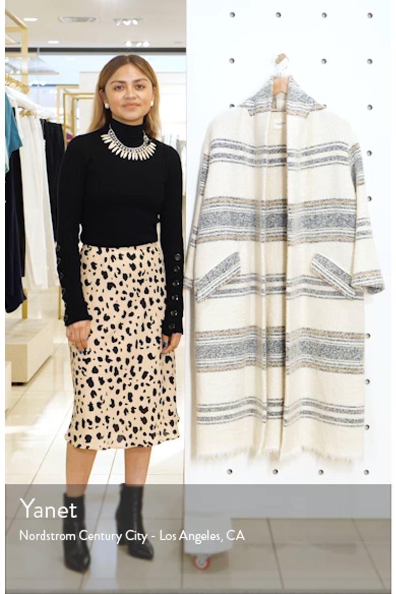 Faby Stripe Wool Blend Coat video