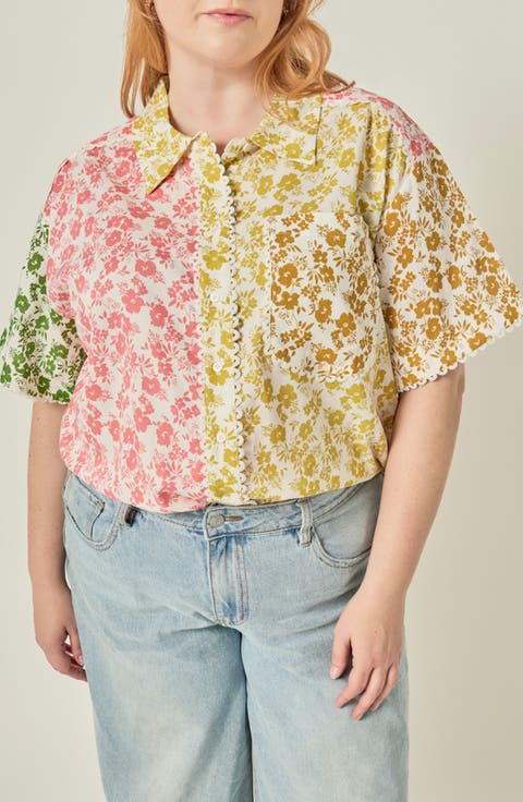 Floral Colorblock Shirt